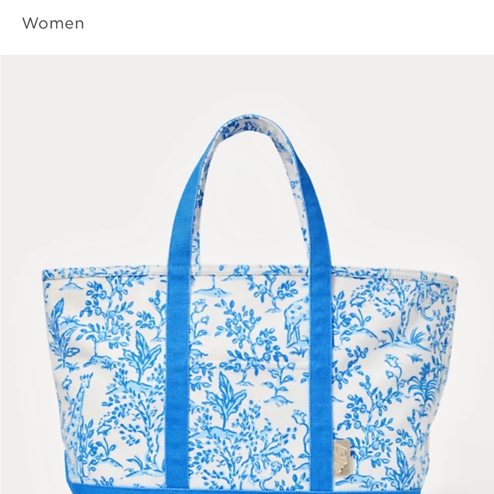 Lilly Pulitzer Floral Blue Tote Bag